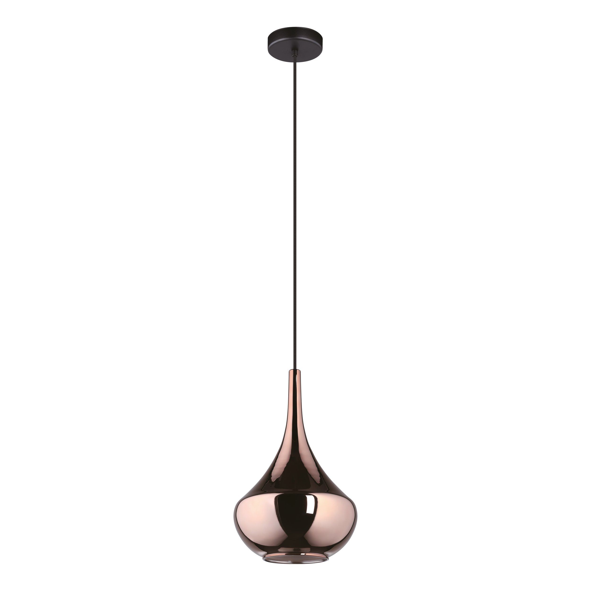 Eglo Almoster Hanglamp Koper/Opaal Glas E27