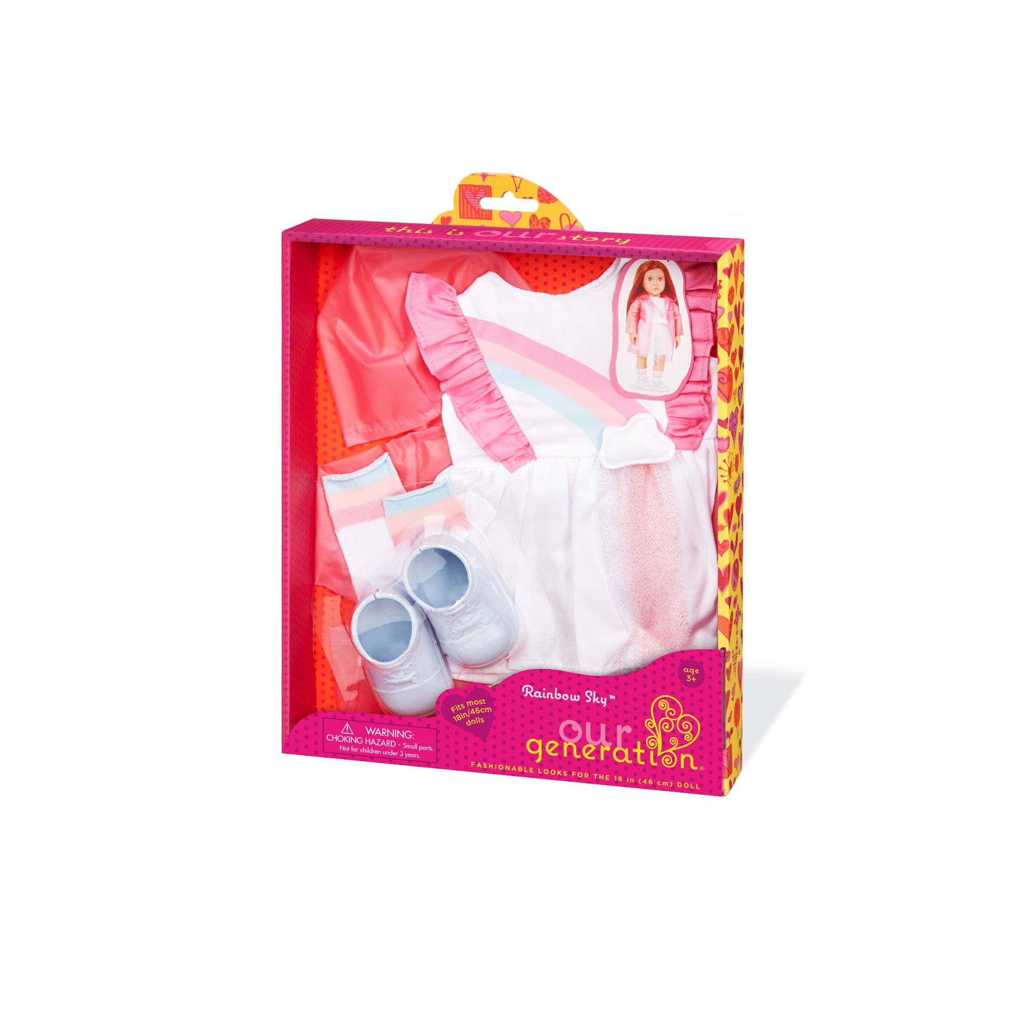 Our Generation outfit Rainbow Sky Regenkledij