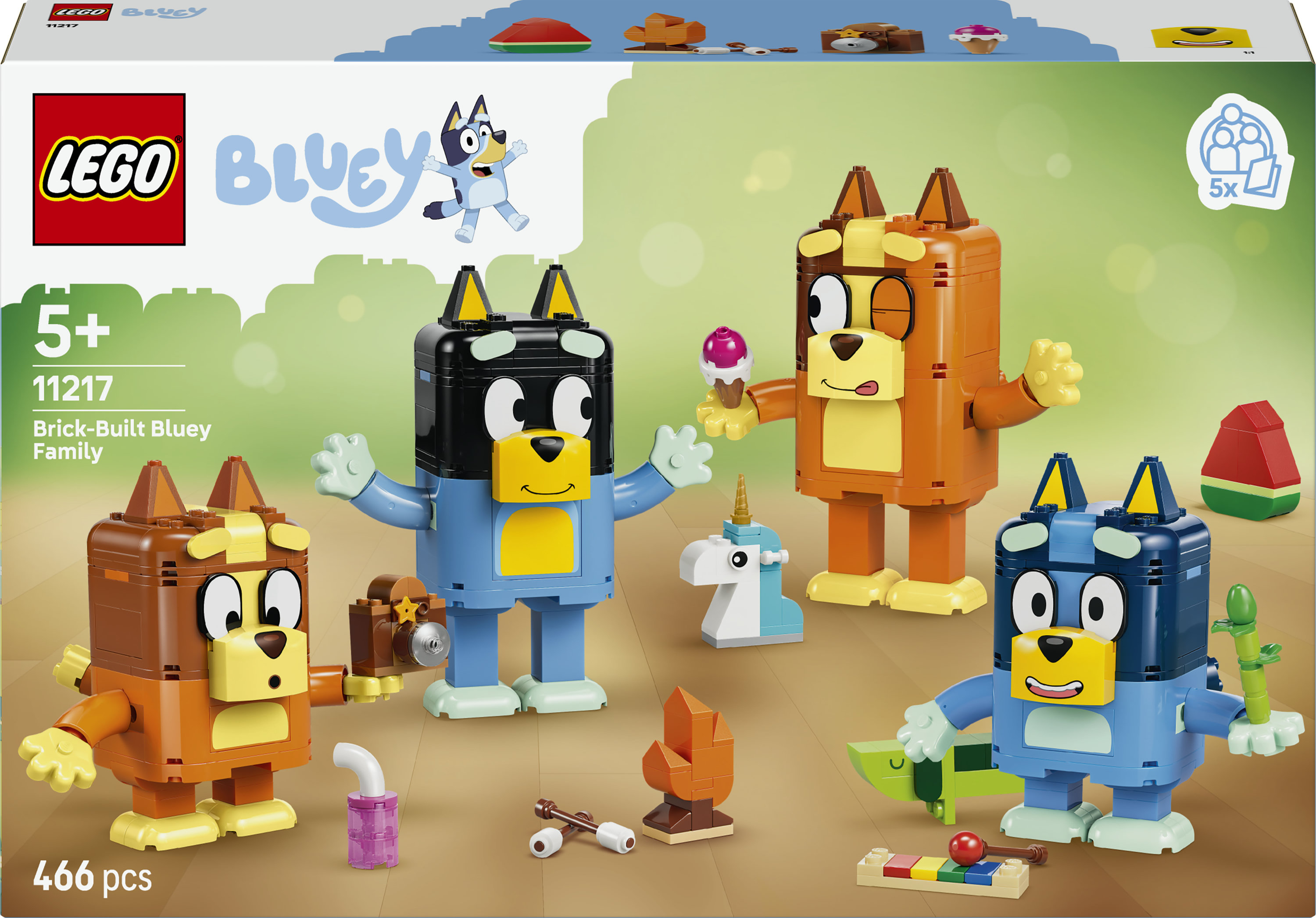 Lego Bluey 11217 Bouwbare Figuren van Bluey en haar Familie