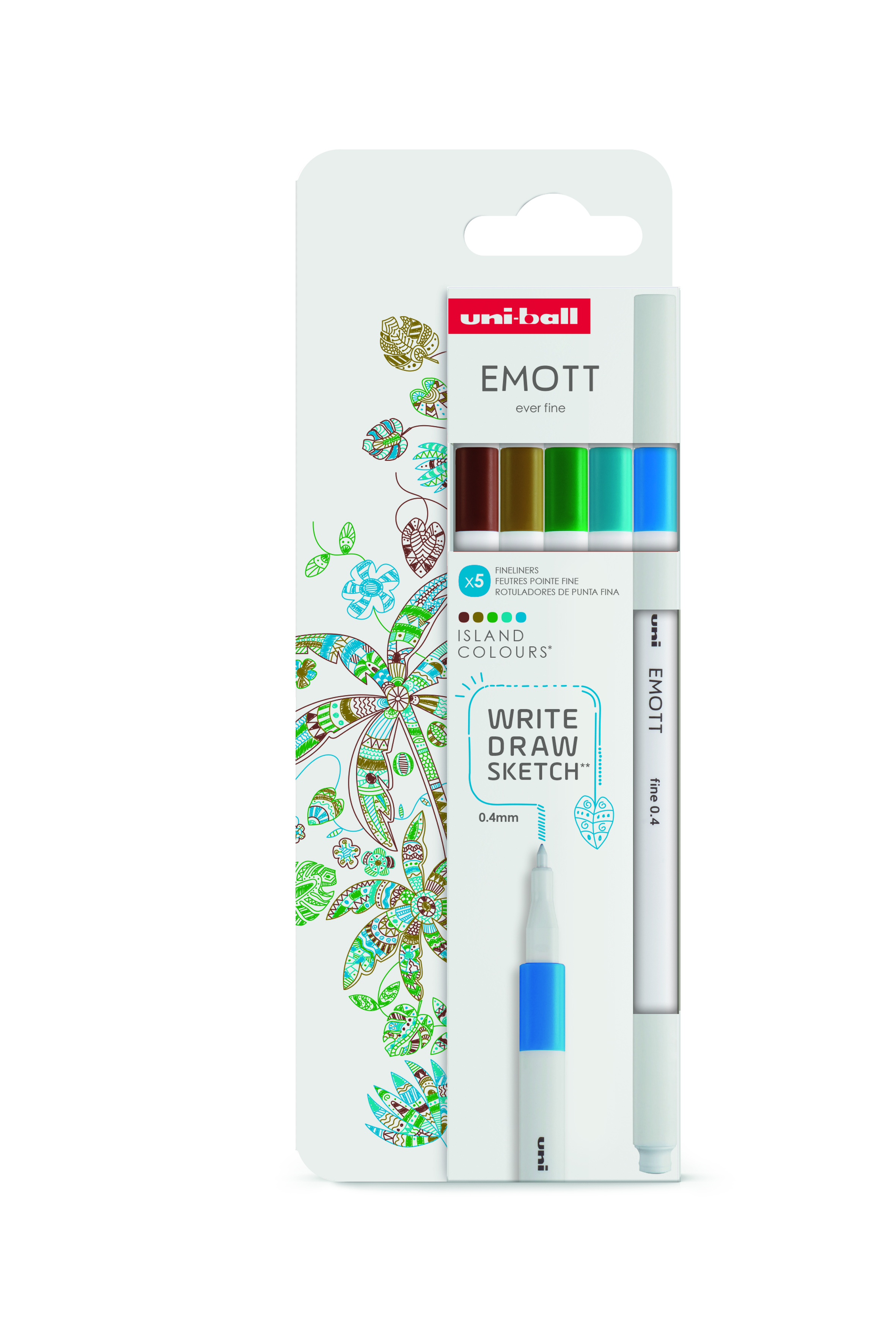 Emott Schrijfstift Set Island 5 stuks