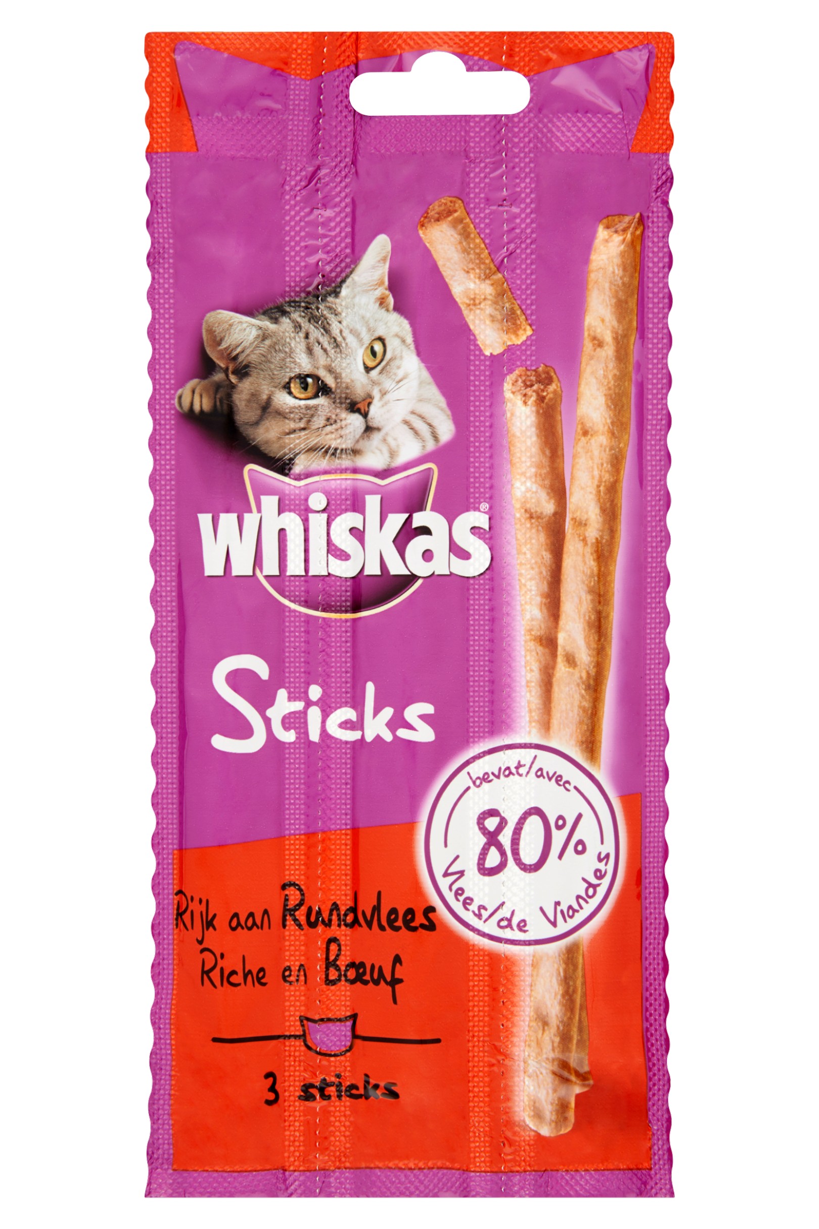 Whiskas Snacks Sticks met Rund