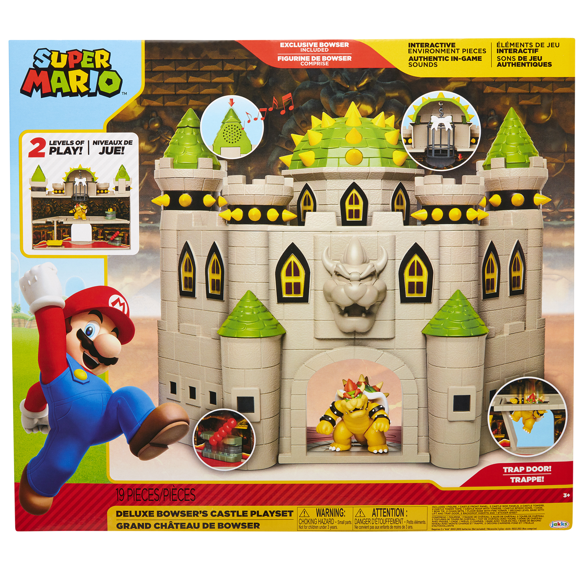 Super Mario Het Kasteel van Bowser groot speelset, licht en geluid Super Mario Het Kasteel van Bowser groot speelset, licht en geluid