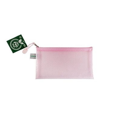 Foldersys Pennenzak zonder PVC - Pastelroze-Transparant
