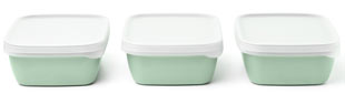 Amuse Bewaardoos 400 ml Optifridge Bio Set 3 stuks - Rechthoekig - Groen