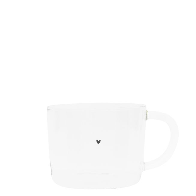 Bastion Collections Theeglas Black Heart 8x10 cm - Tumbler M