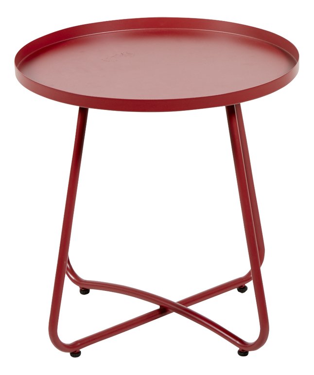 Bijzettafel Rond Donker Rood 45 cm