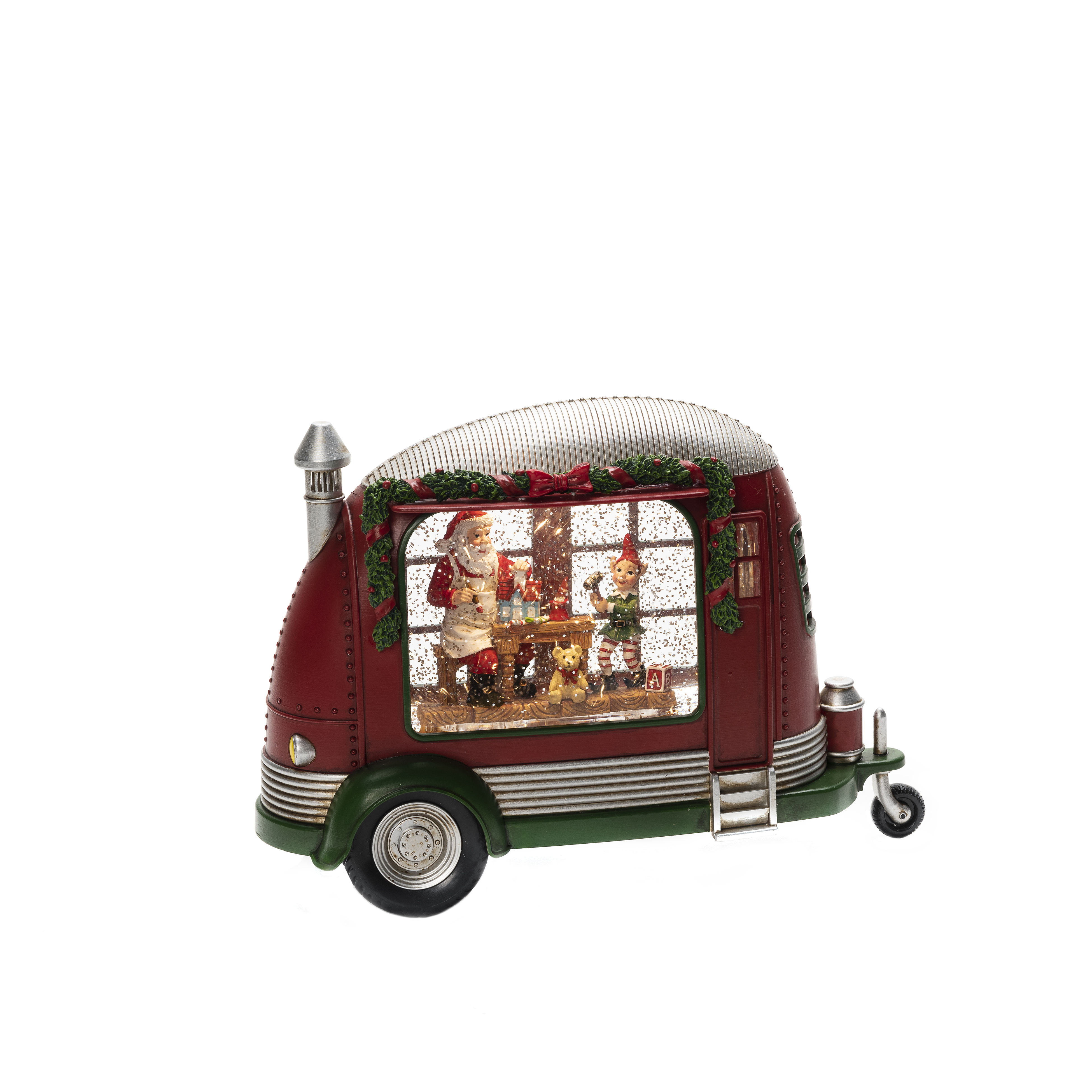 Konstsmide LED Caravan met Kerstman - op Batterijen (excl.)