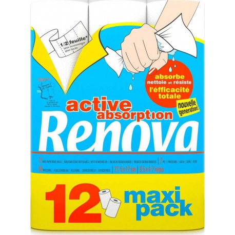 Renova Keukenpapier Active Absorptie 12 rol