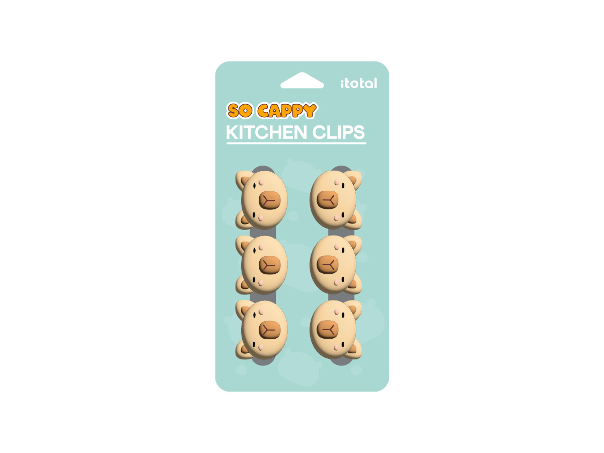 I-Total Vershoudclips Capybara 6 stuks