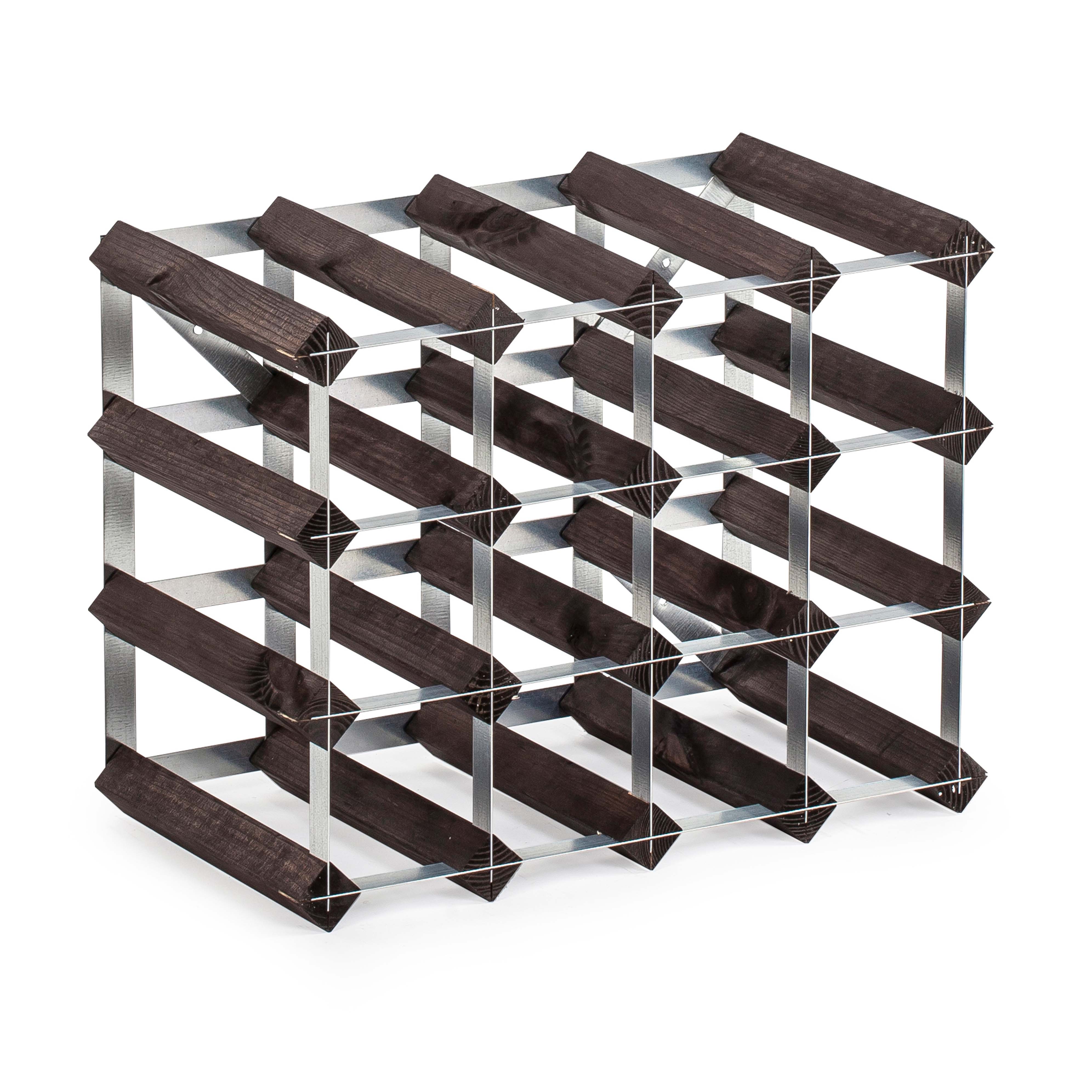 Sorrells Wijnrek Verbrande Eik voor 16 Flessen - 42x23x32.4 cm