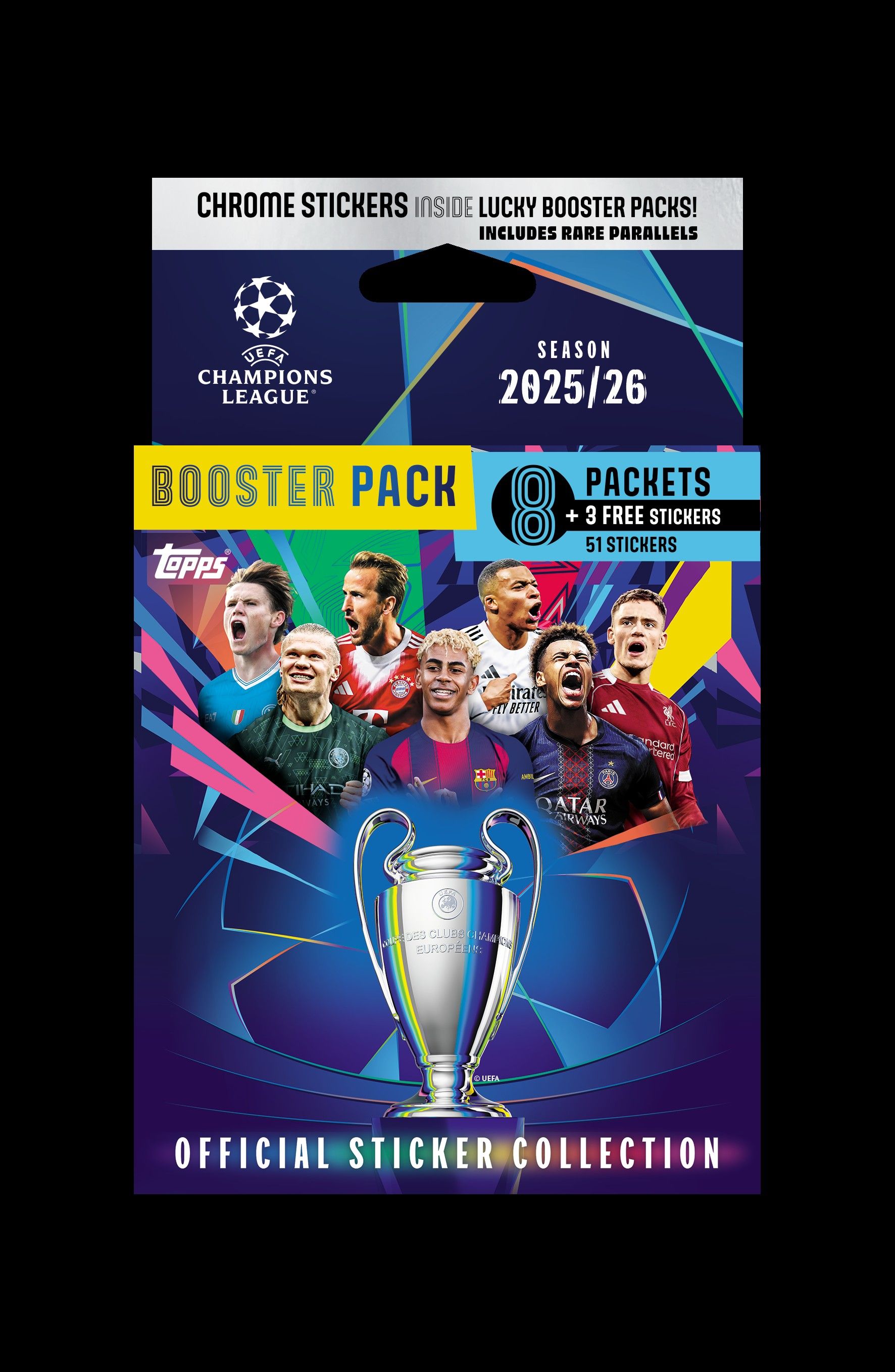 Topps UEFA Champions League Stickers Eco Pack 8 Pakjes - Official Sticker Collection 2025-26