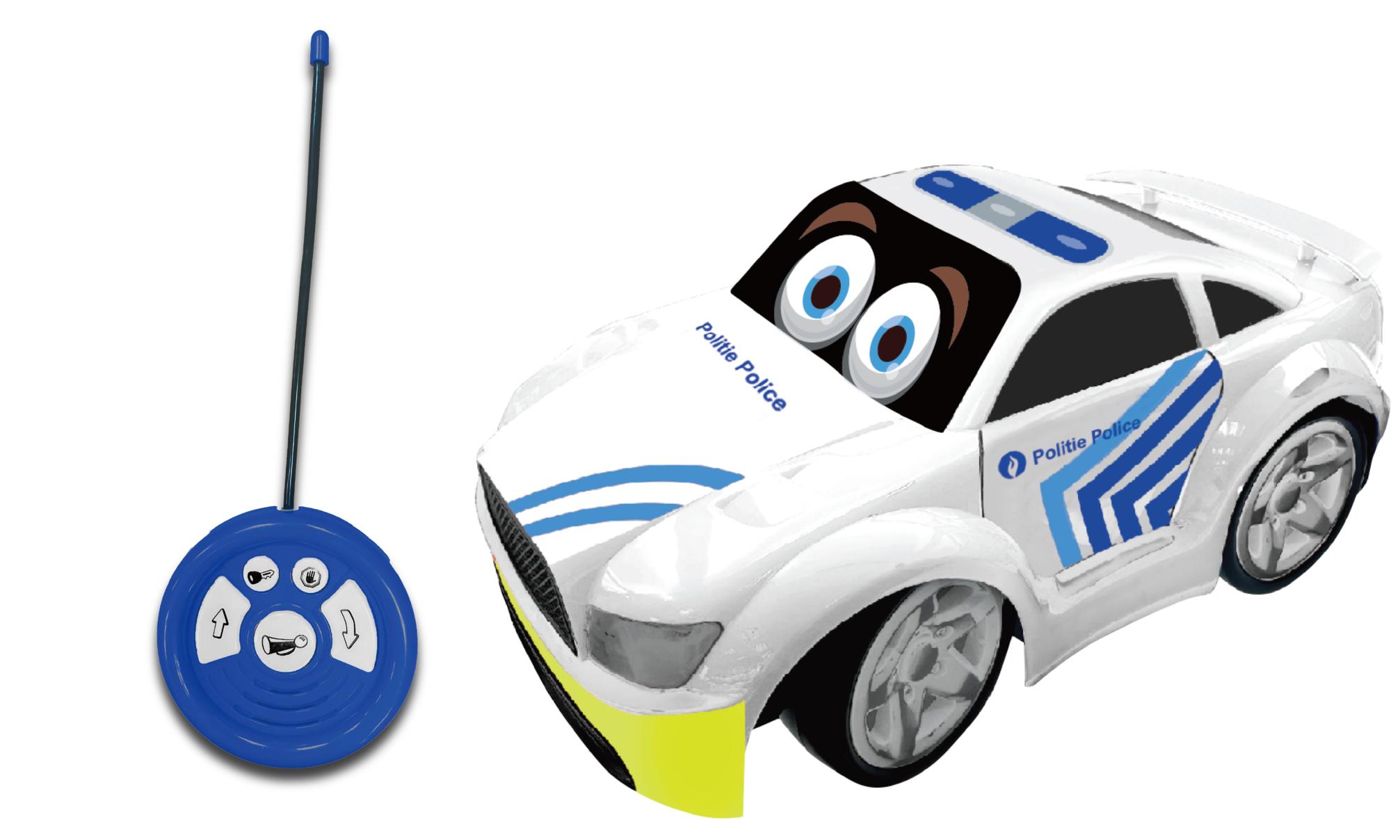 Belgische Politieauto R/C , 1st leeftijd, licht en geluid, 1:12, 27 Mhz