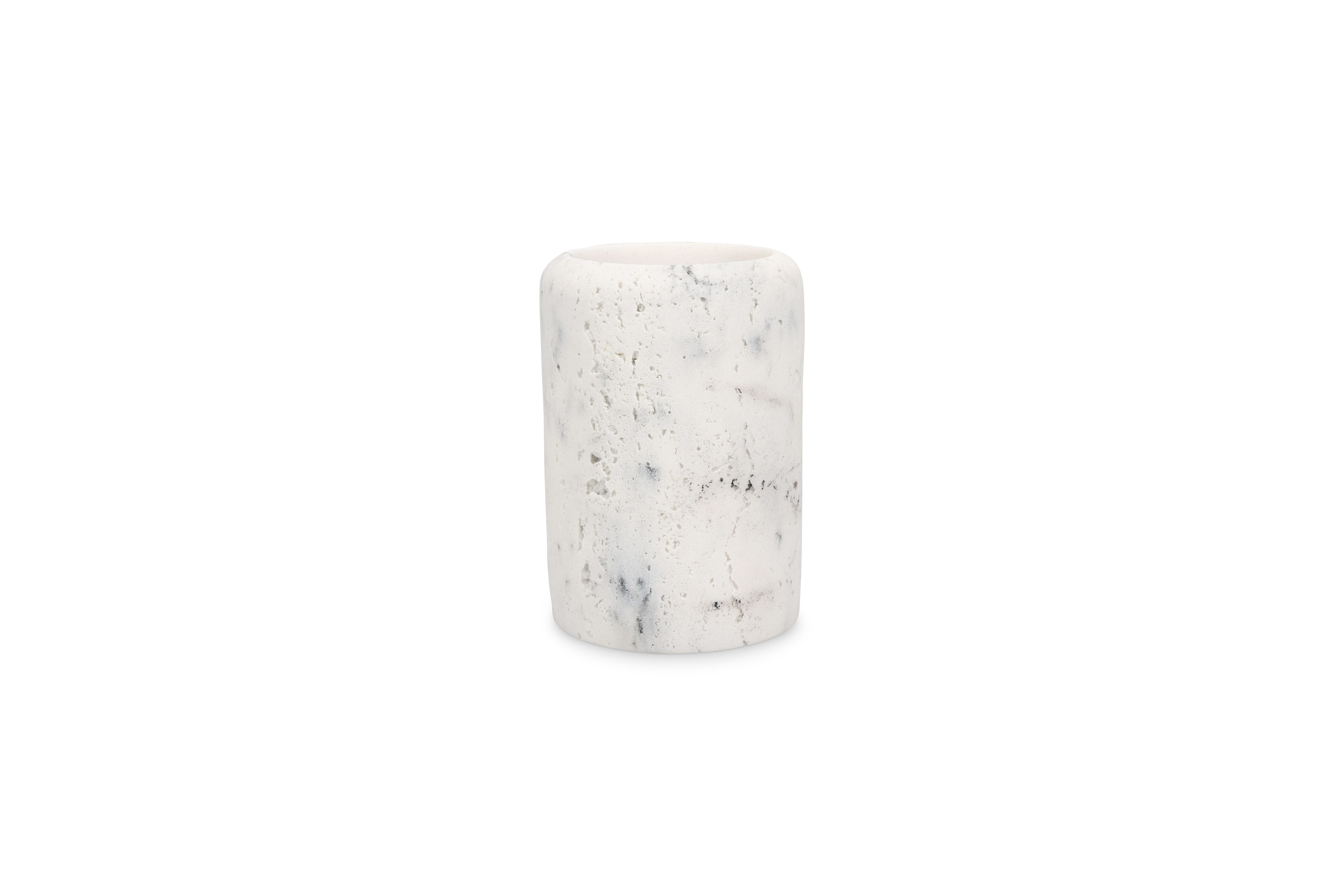 Salt & Pepper Tandenborstelhouder Suds Marble White 7x10.5 cm