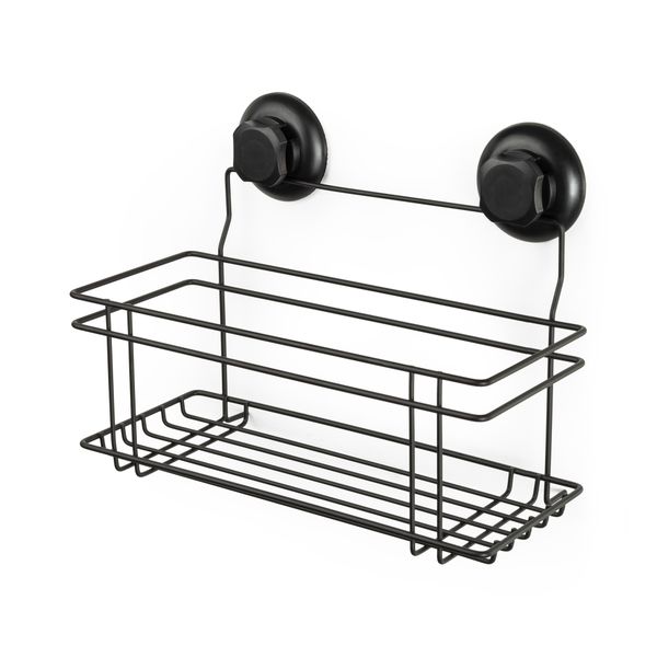 Compactor Douchemand Bestlock Black 30x15x20.5 cm - met 2 Zuignappen - Draagkracht tot 12kg