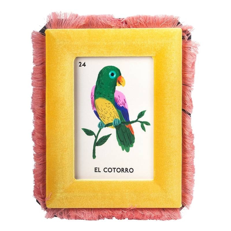 Kitsch Kitchen Fotokader Loteria Yellow 13x18 cm - Fluweel