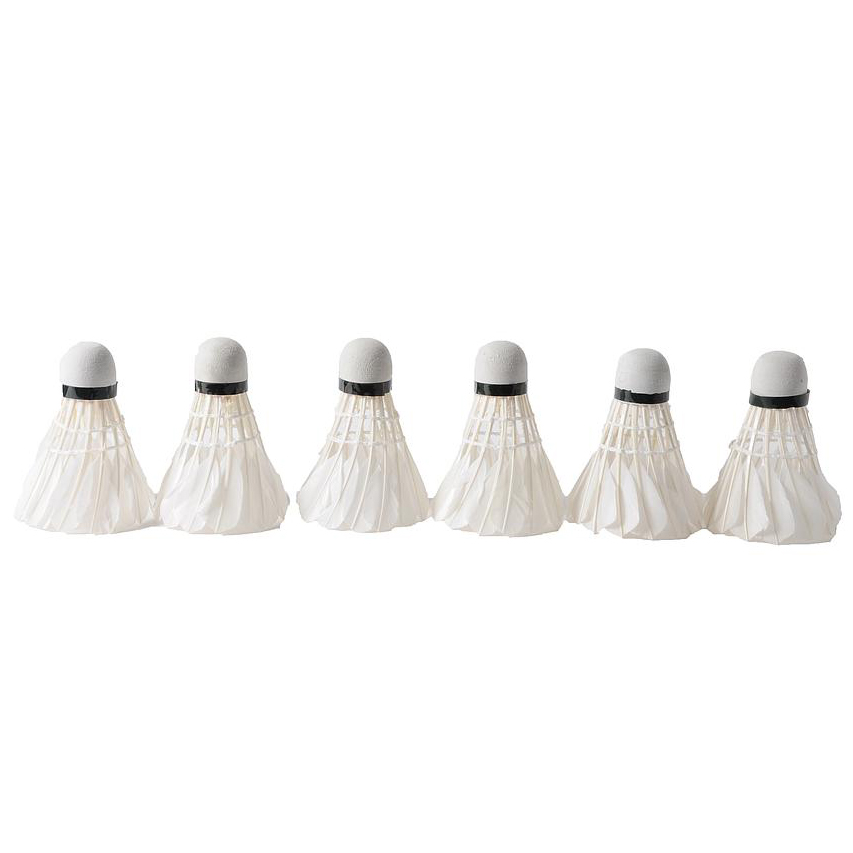 Angel Sports Badminton Shuttles Veren 6 Stuks, Wit