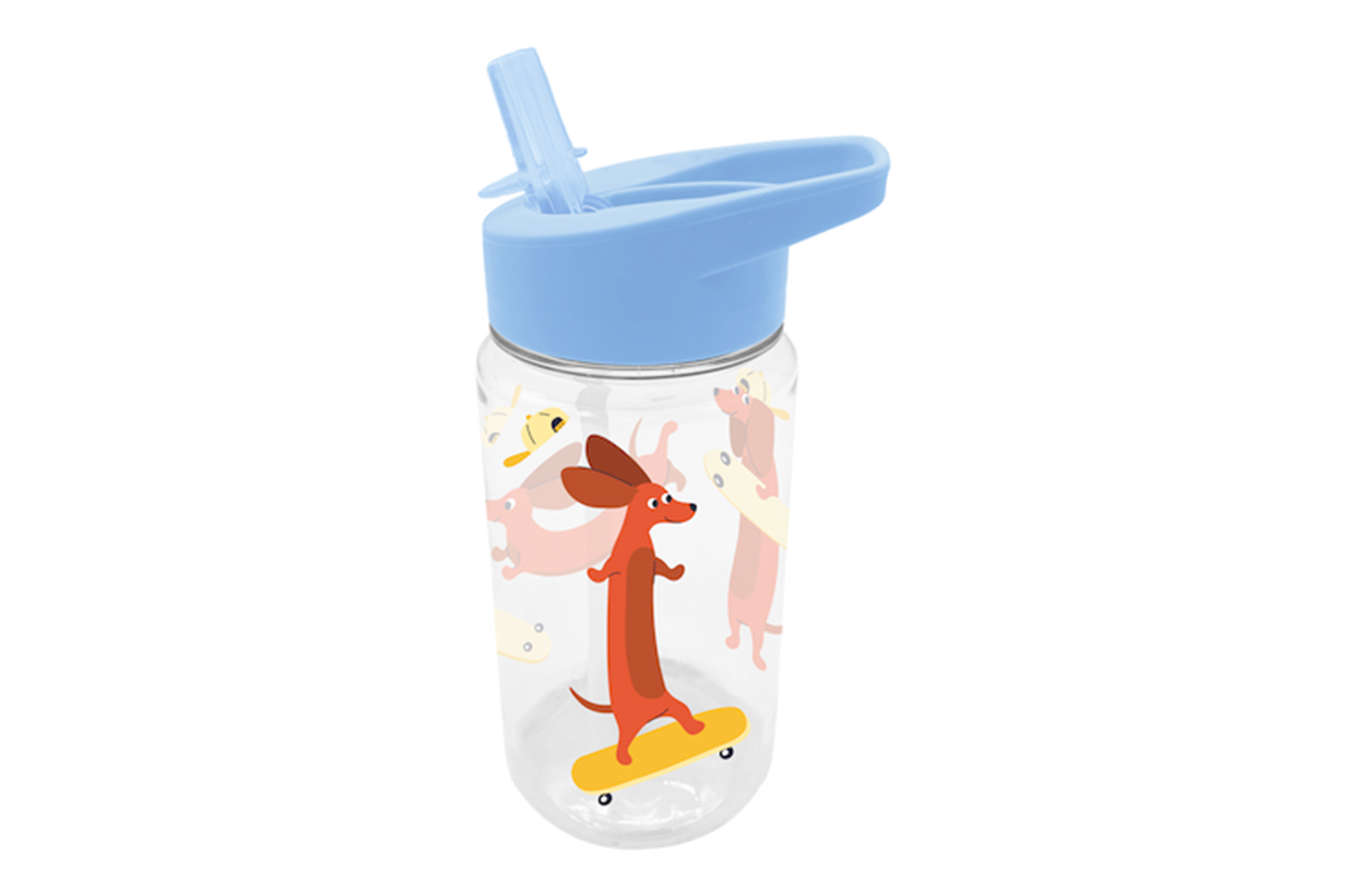 Day To Day Drinkfles Dog 450ml met Rietje - 7x16.3 cm