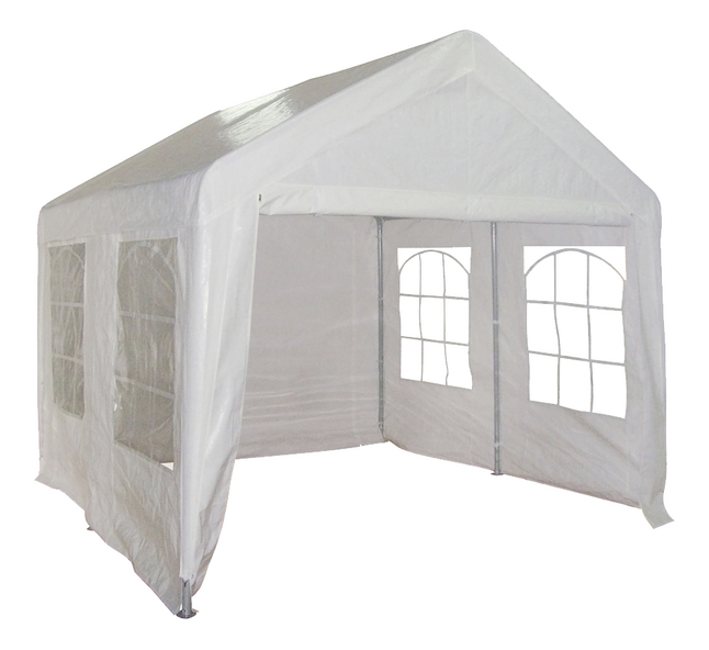 Zijwanden voor Partytent Heavy Duty 4x4m Wit 2x met + 2x zonder Venster