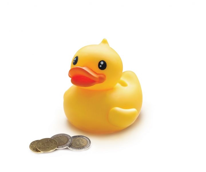 BDuck Spaarpot Geel - 9.5 cm