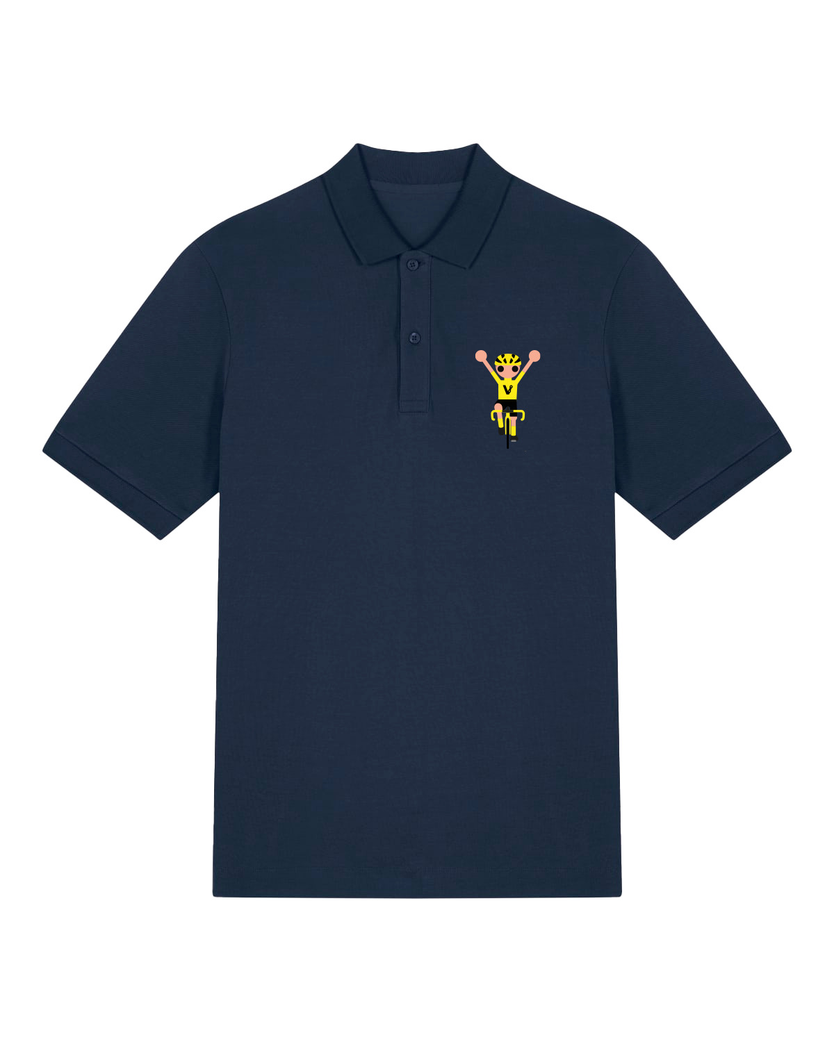 Vive le Vélo Polo Unisex Odiel Forever Km Broderie Regular Fit French Navy