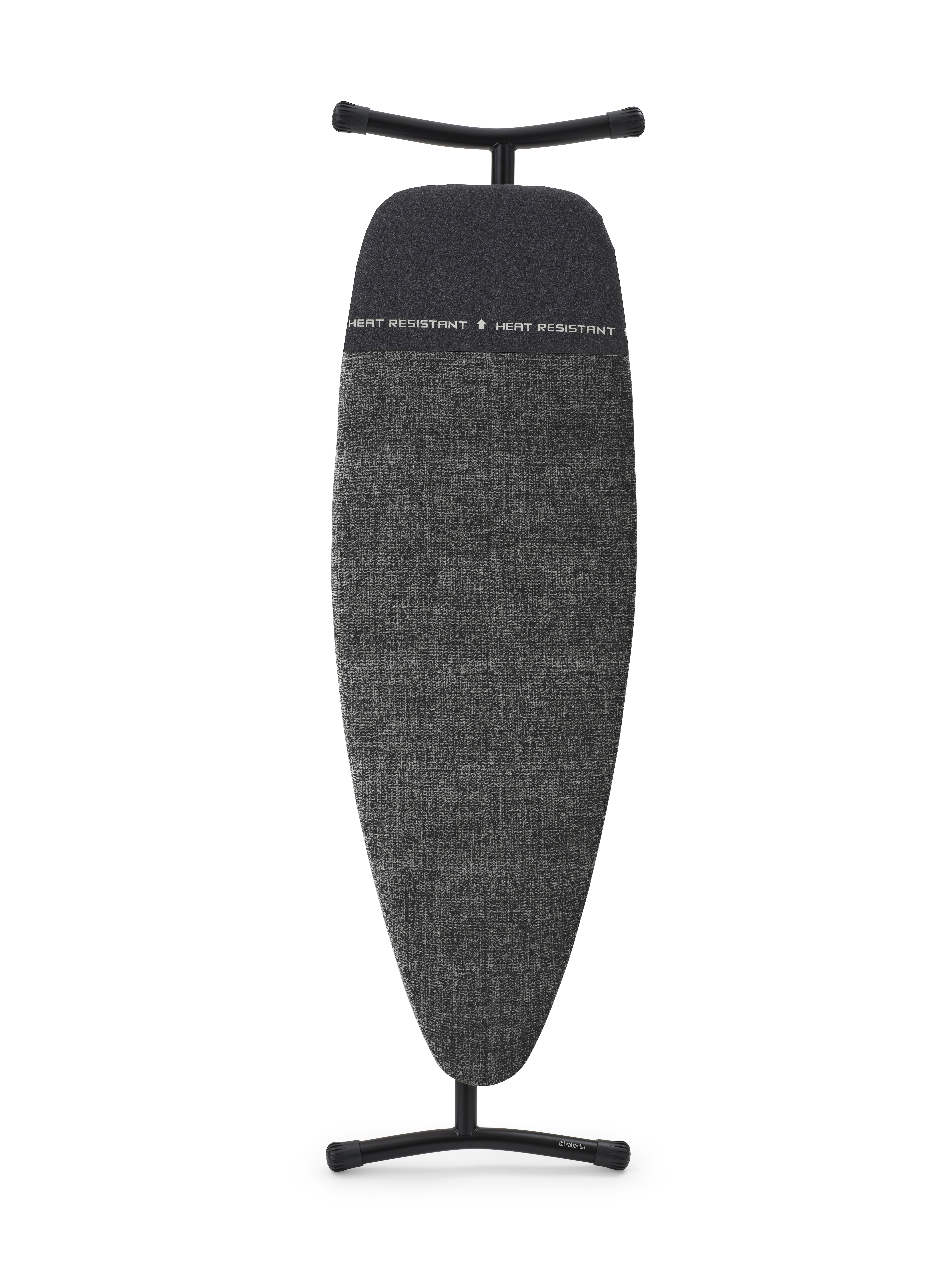 Brabantia Strijkplank D & Stoombord 135x45 cm Denim Black met Hittebestendige Parkeerplaats - Zwart