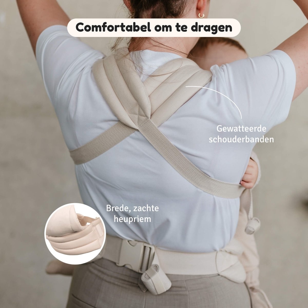 Aeromoov Draagzak Full Buckle Chevron Cream 56-98 cm - 3.5-22 kg