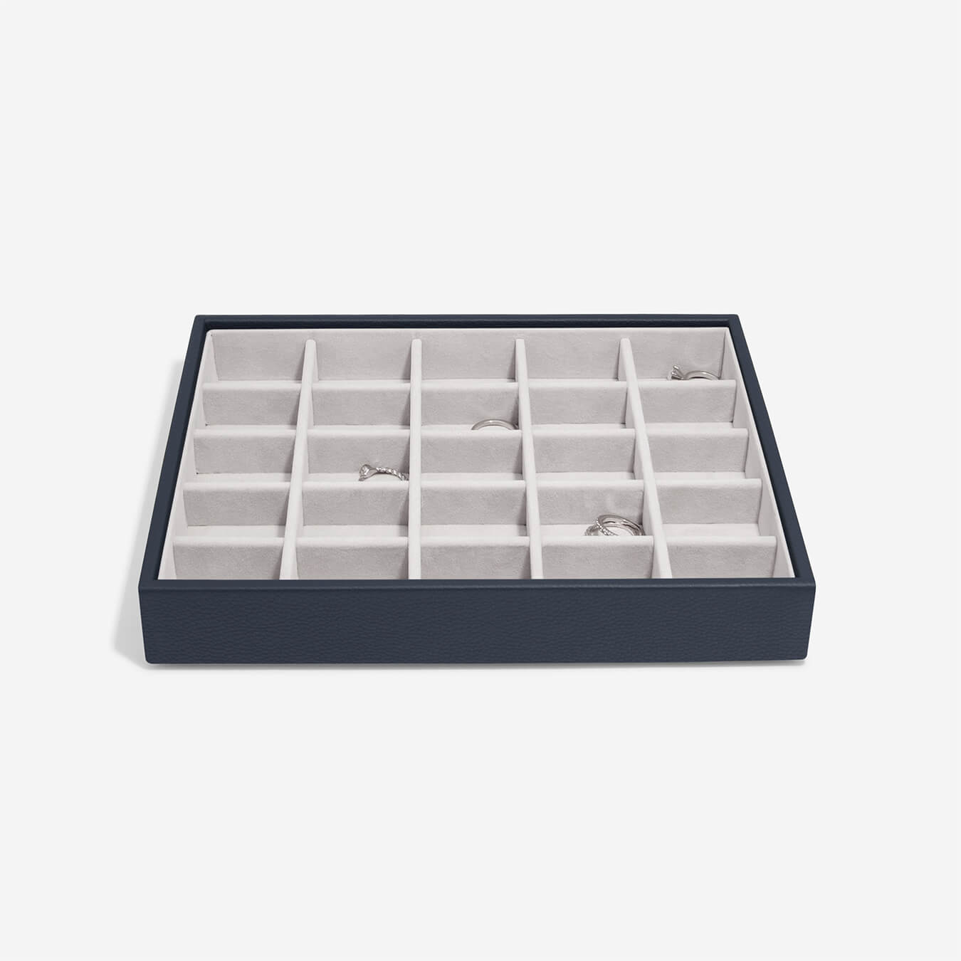 Stackers Juwelendoos Classic 25 Section Pebble Navy 18x25x3.7 cm
