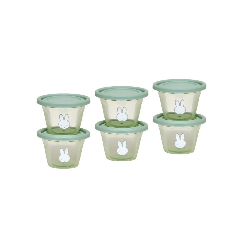 Koko Bewaarpotjes Nijntje Groen 120 ml - 6 stuks