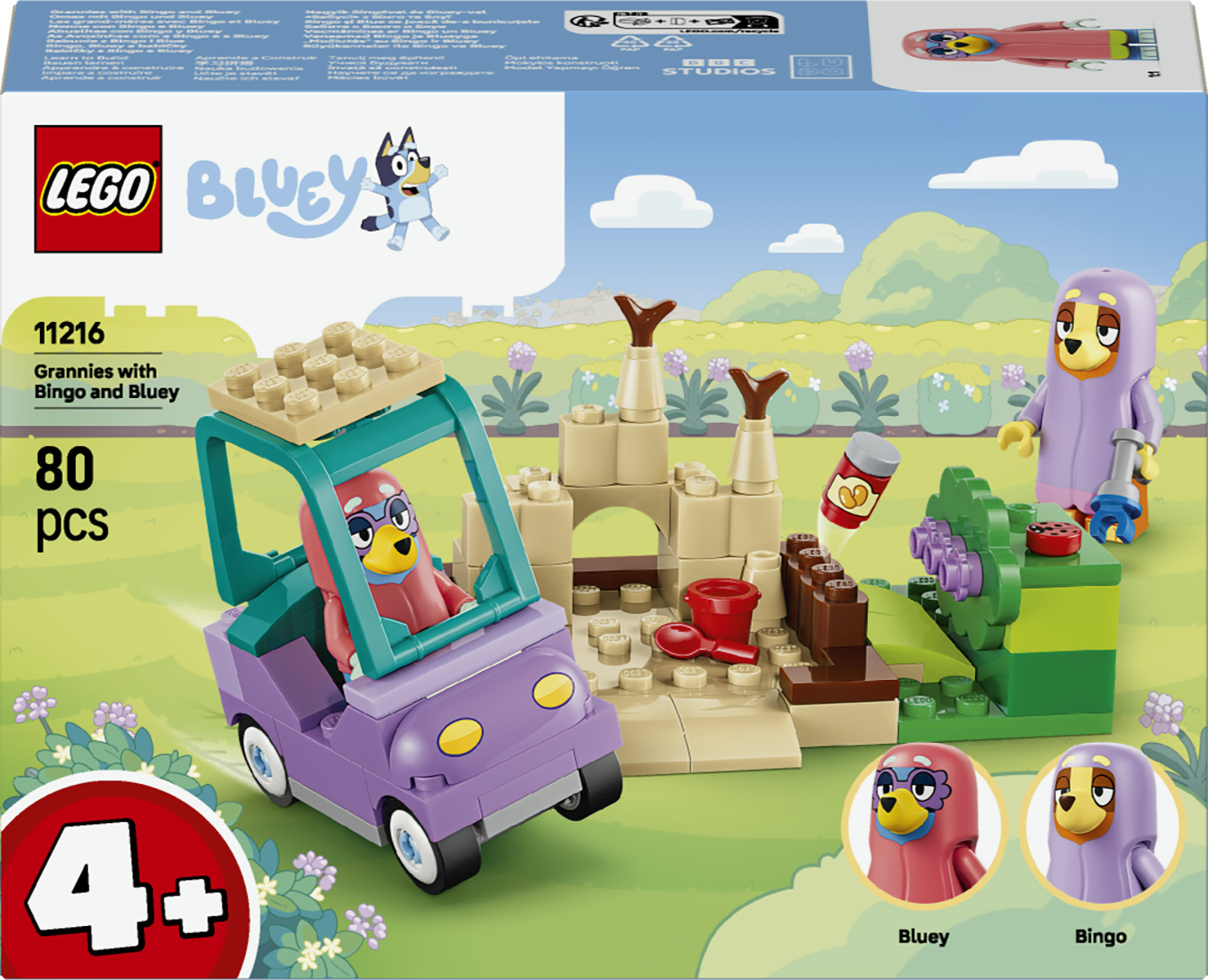 Lego Bluey 11216 Oma's met Bingo en Bluey