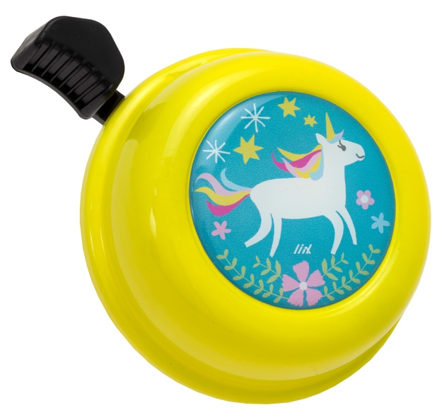 Liix Colour Fietsbel Happy Unicorn Geel diameter 60 mm