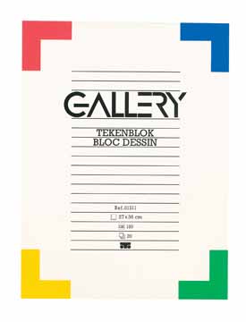 Gallery Tekenblok Wit 190gram 27x36 cm - 20 vel