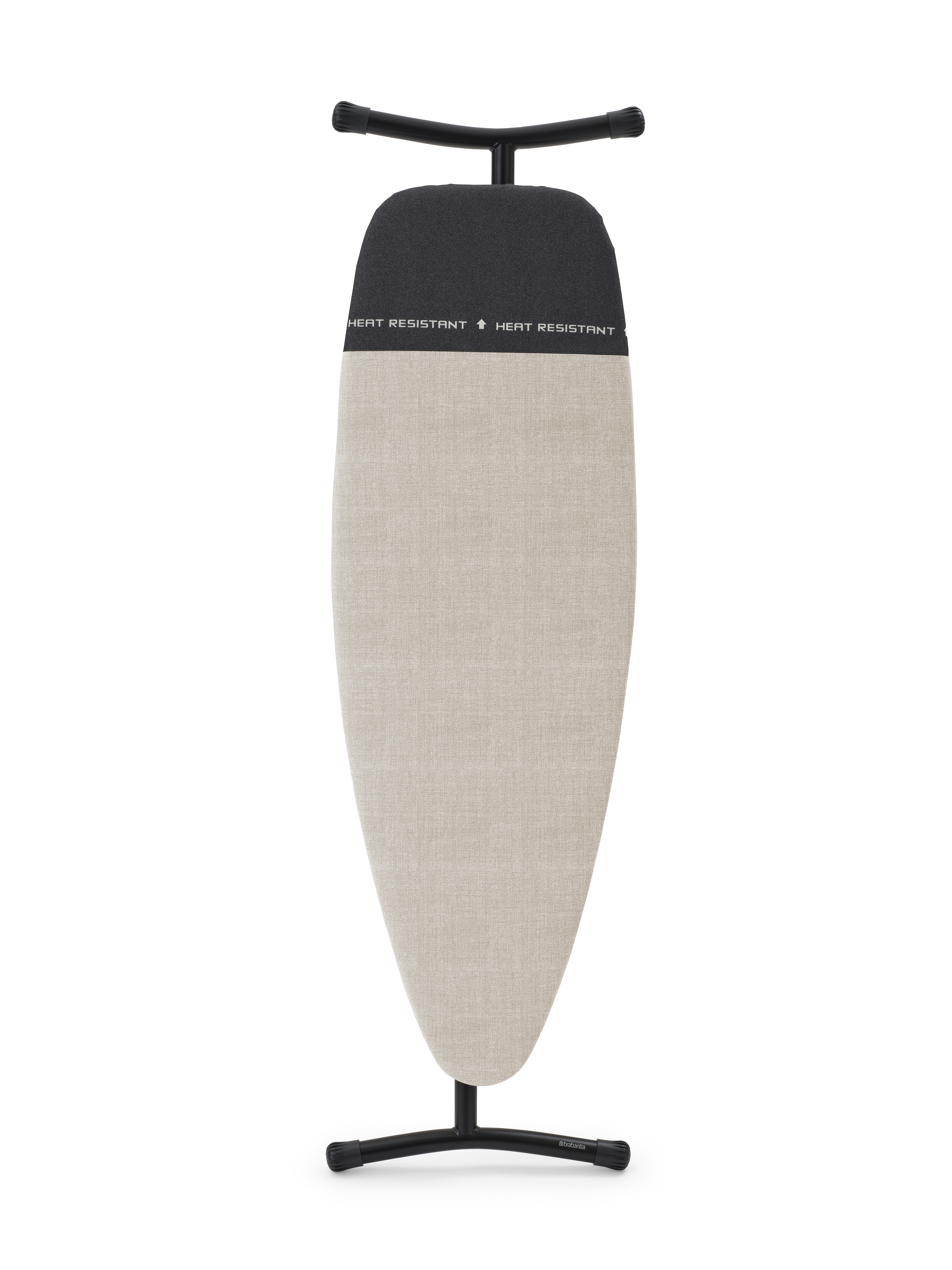 Brabantia Strijkplank D & Stoombord 135x45 cm Denim Grey met Hittebestendige Parkeerplaats - Zwart