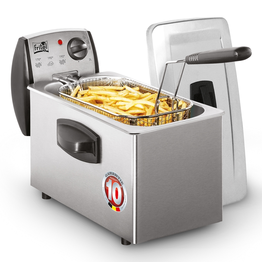 FRITEL FR 1450 - 3 l - 2200 W - Inox Rechthoekige Friteuse met Koude Zone