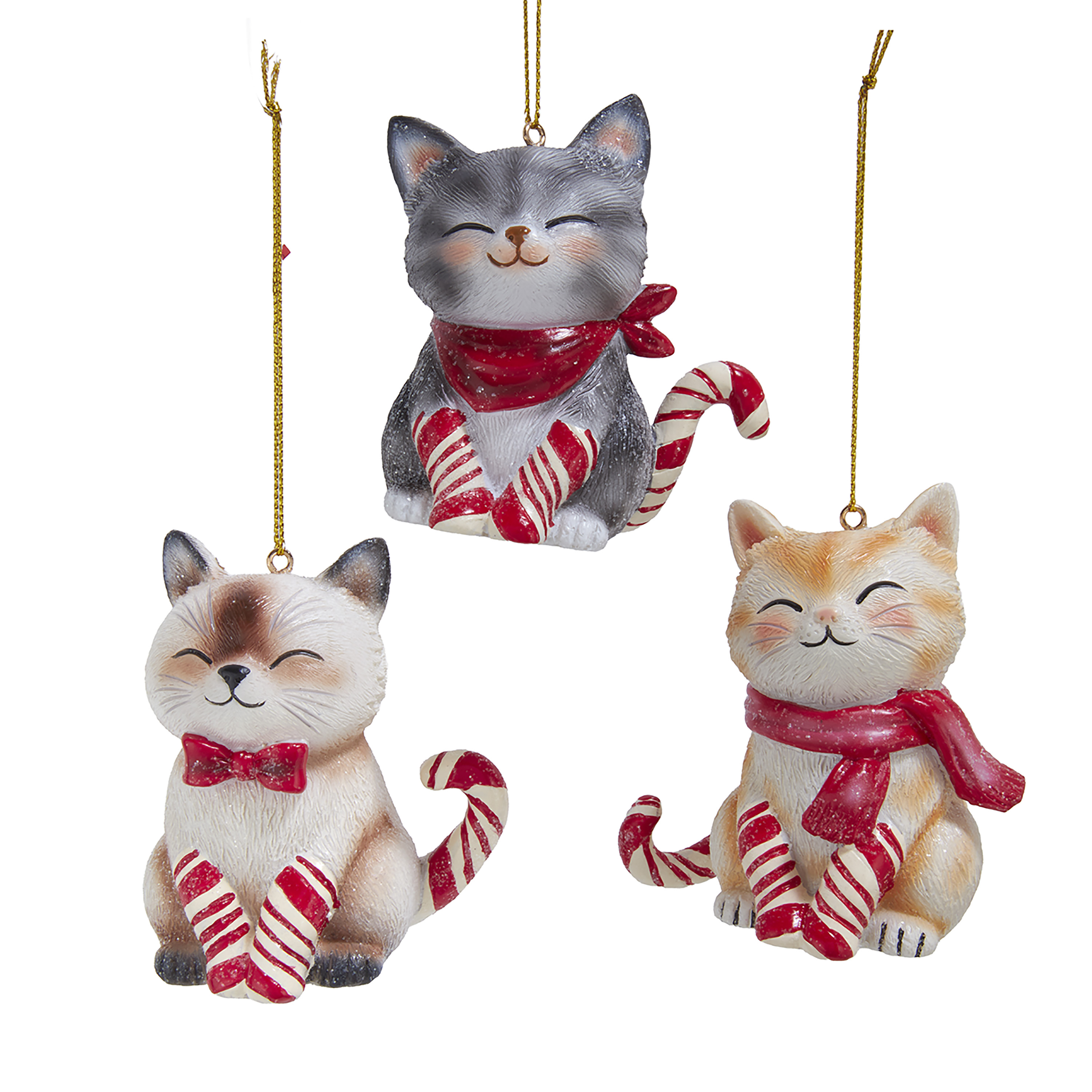 Boomhanger Kat met Zuurstok - assorti - prijs per stuk