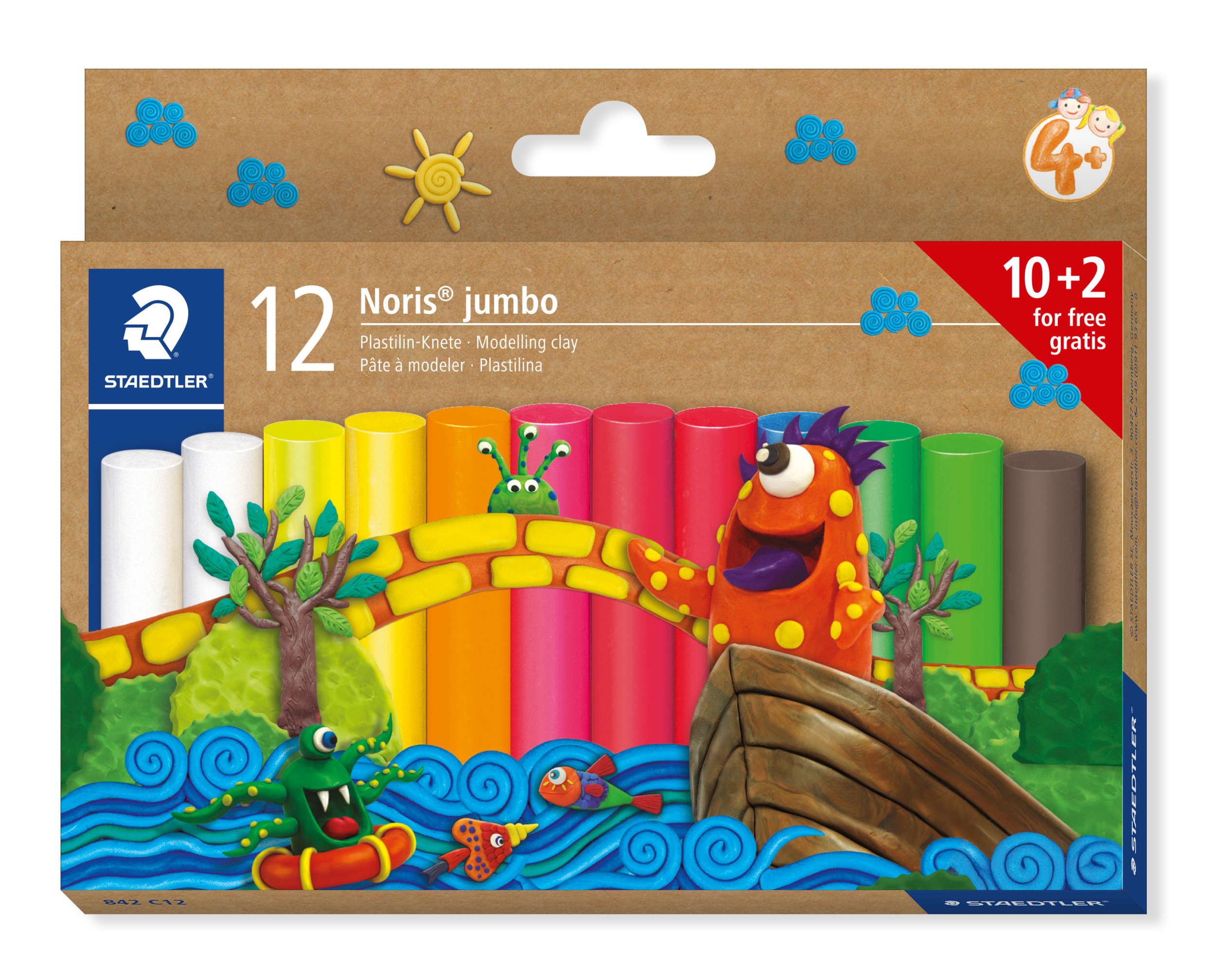 Noris Jumbo Boetseerklei set 10+2 gratis