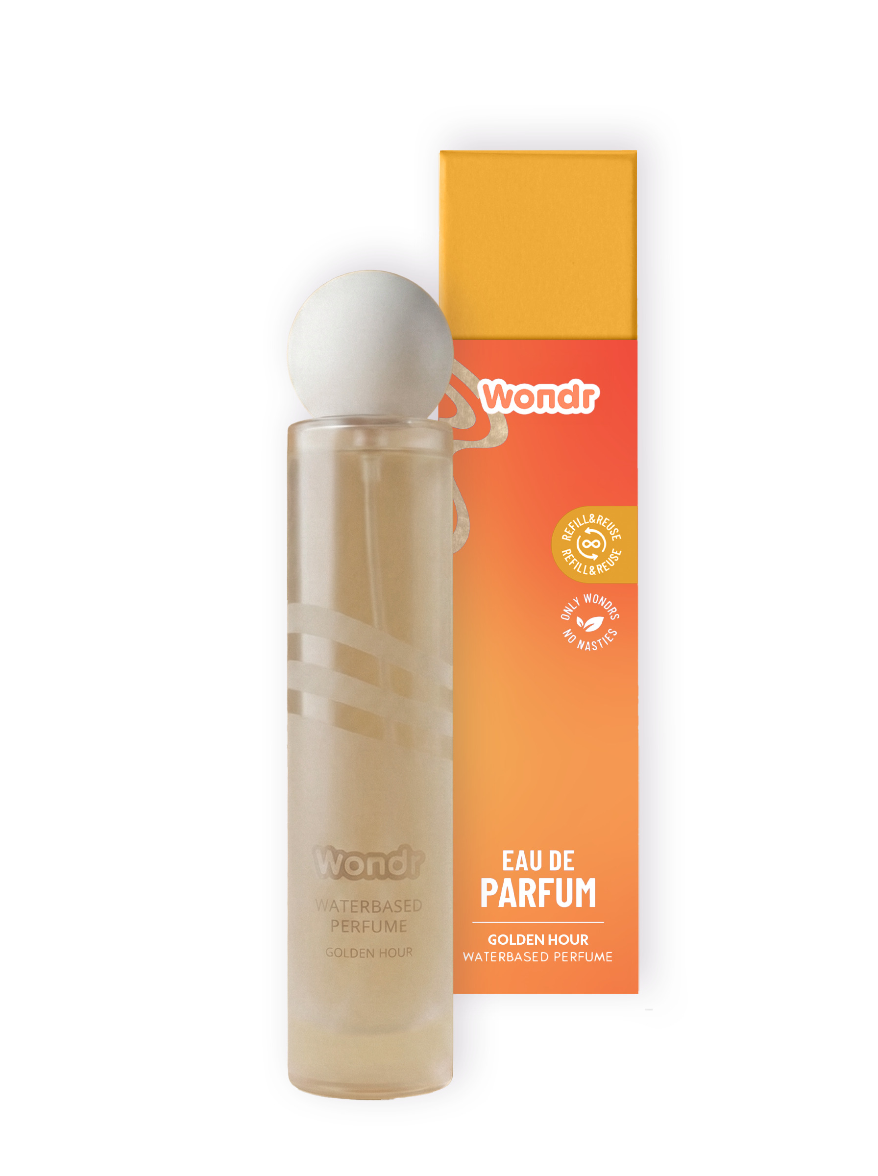 WONDR Eau De Parfum Golden Hour 60ml - Vanille/Sandelhout/Jasmijn - Water-based