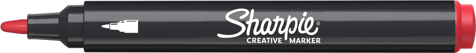 Sharpie Permanent Marker Creative Acrylic Ronde Punt Rood