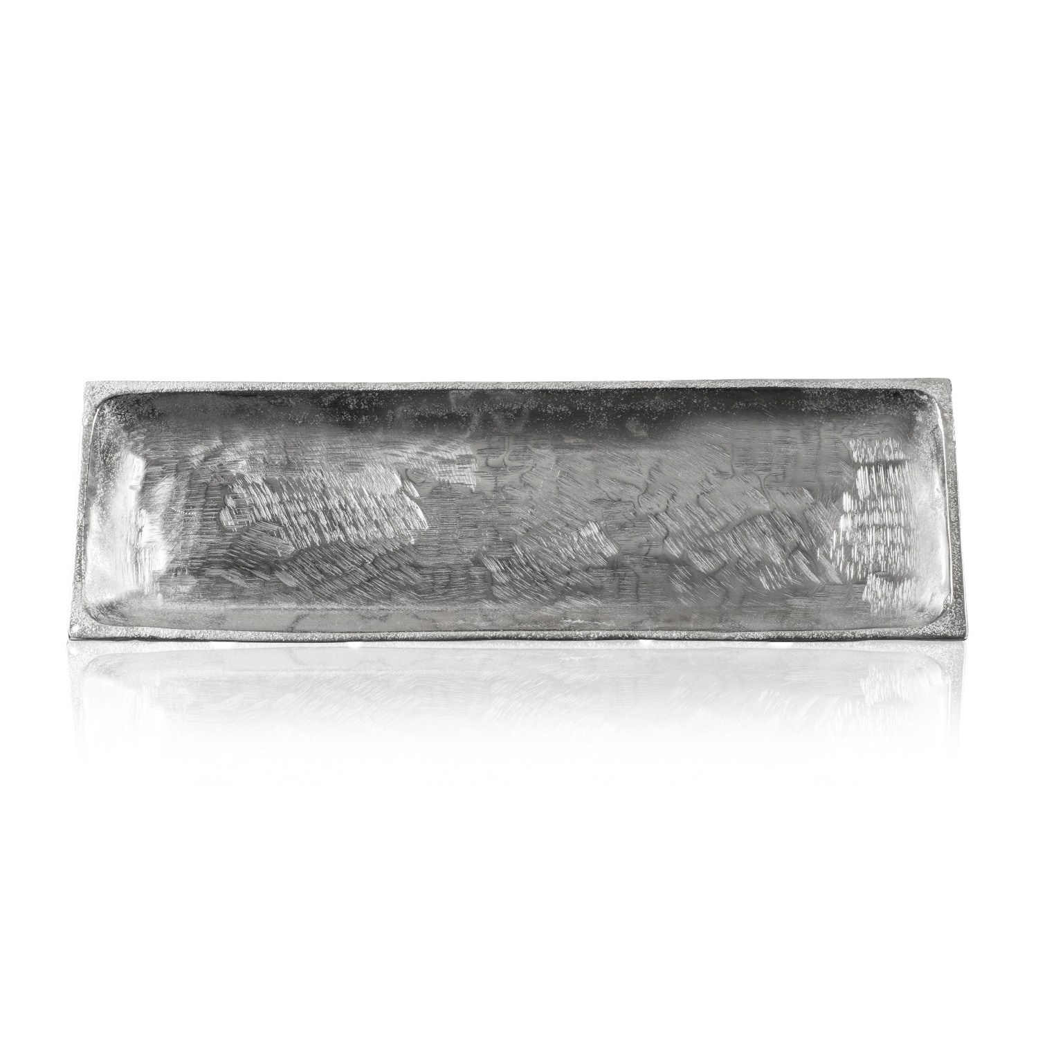 Diendblad Aluminiumv- Rustic Metal - 40x13x4cm - Zilver