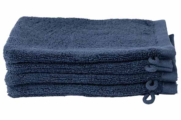 Billyn Washand Puur 16x21 cm Katoen Dusty Blue 4 stuks