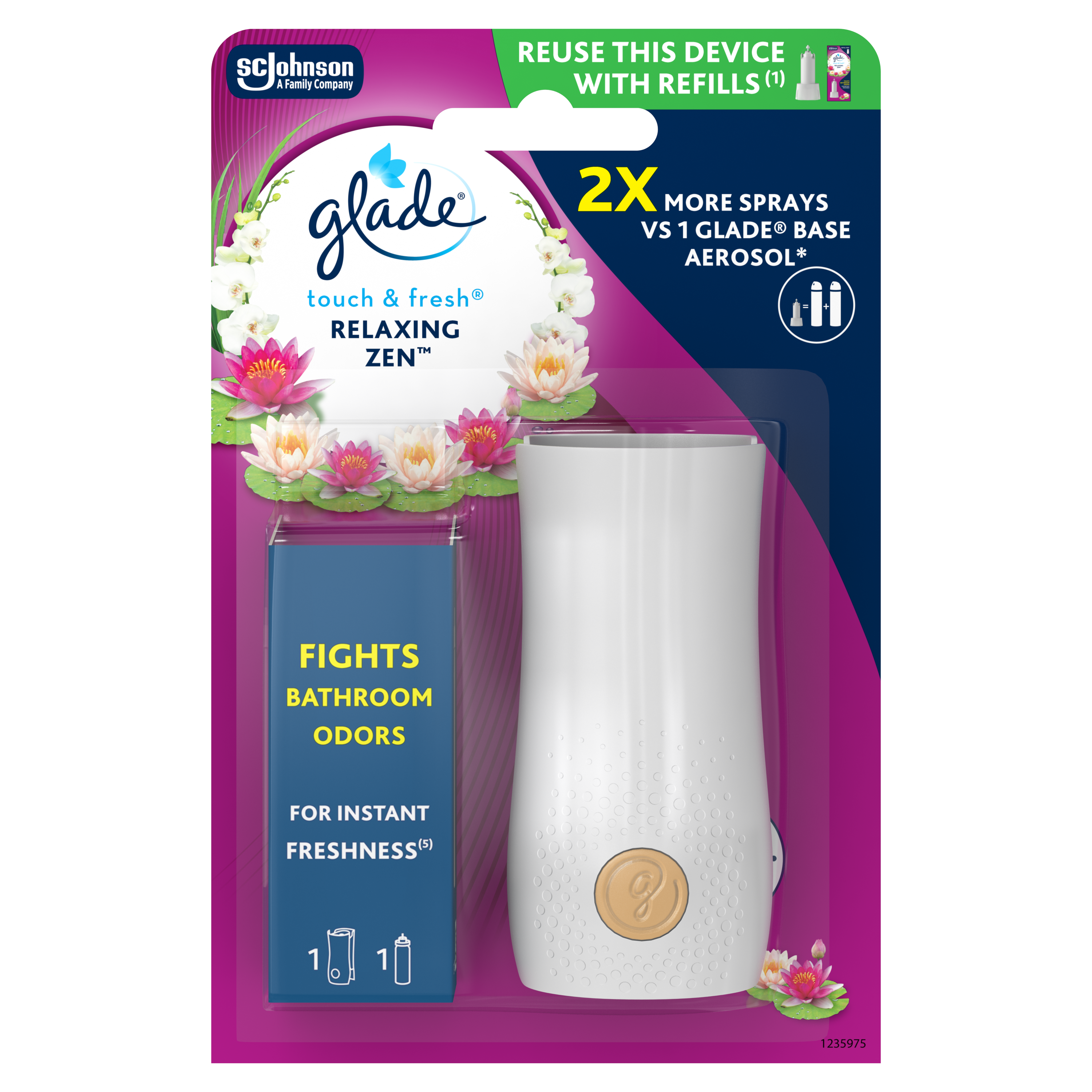 Glade Luchtverfrisser Touch&Fresh Apparaat Relaxing Zen