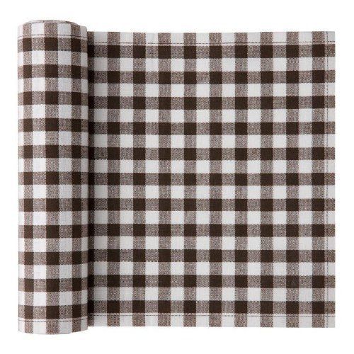 PLACEMAT KATOEN BRUIN VICHY 48x32 - 12 stuks op rol