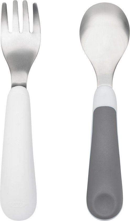 Oxo Tot Vork en Lepel Grey