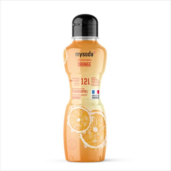 Mysoda Siroop 500ml Orange voor 12l Frisdrank - PET-fles