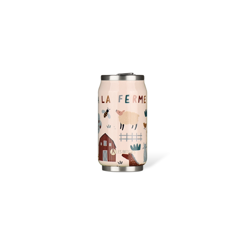 Les Artistes Paris Thermosbeker Farm met Rietje RVS 280 ml