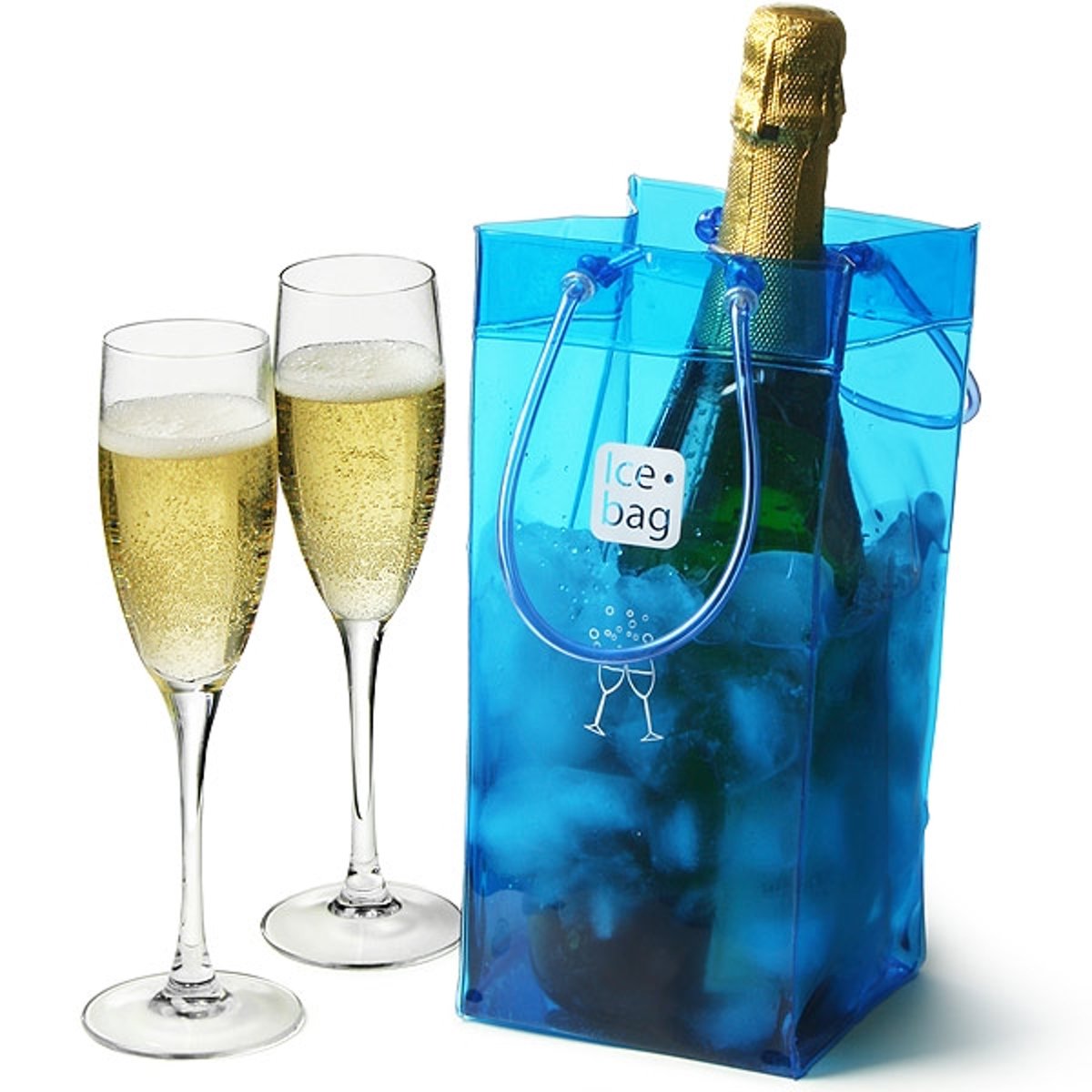 Ice Bag Basic Blauw - 11x11x25 cm