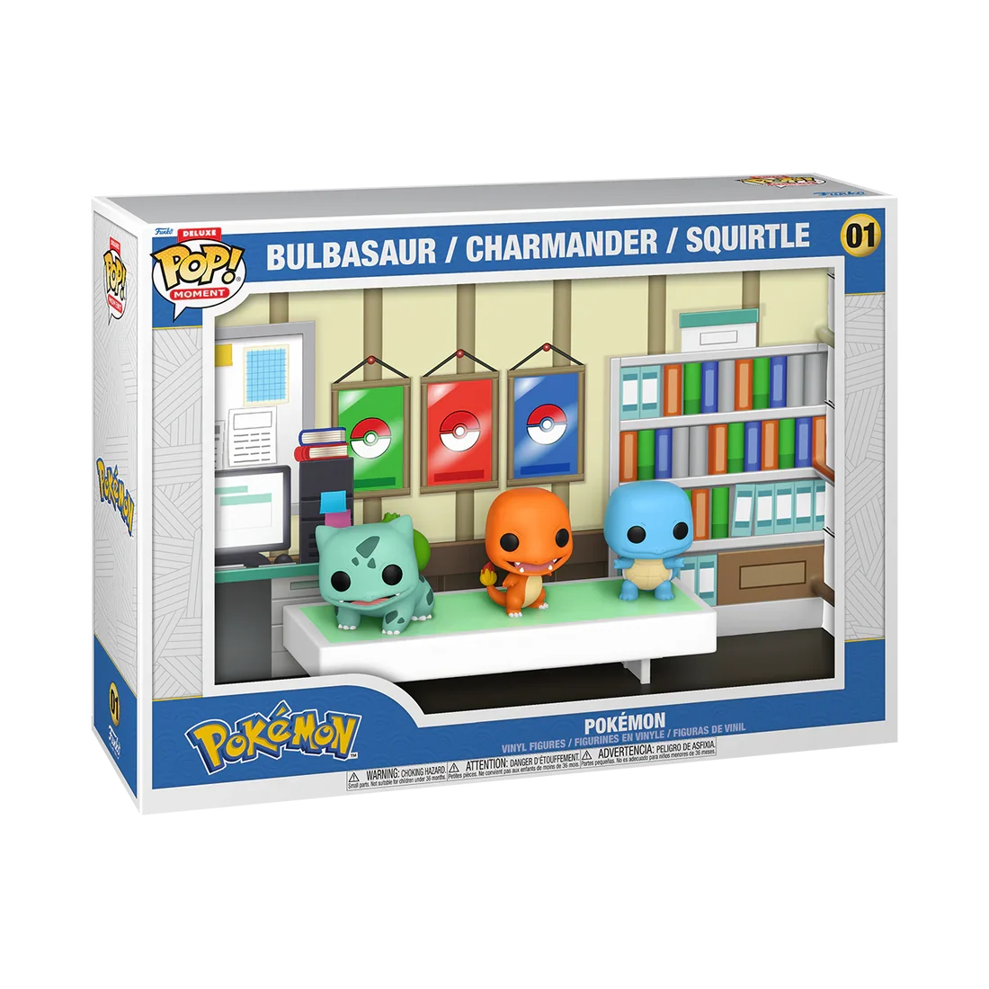 Funko Pop! Moments Deluxe N°01 - Pokémon Starters 1996: Bulbasaur / Charmander / Squirtle