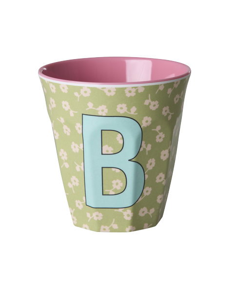Rice Cup Melamine Letter B Flowers 250ml