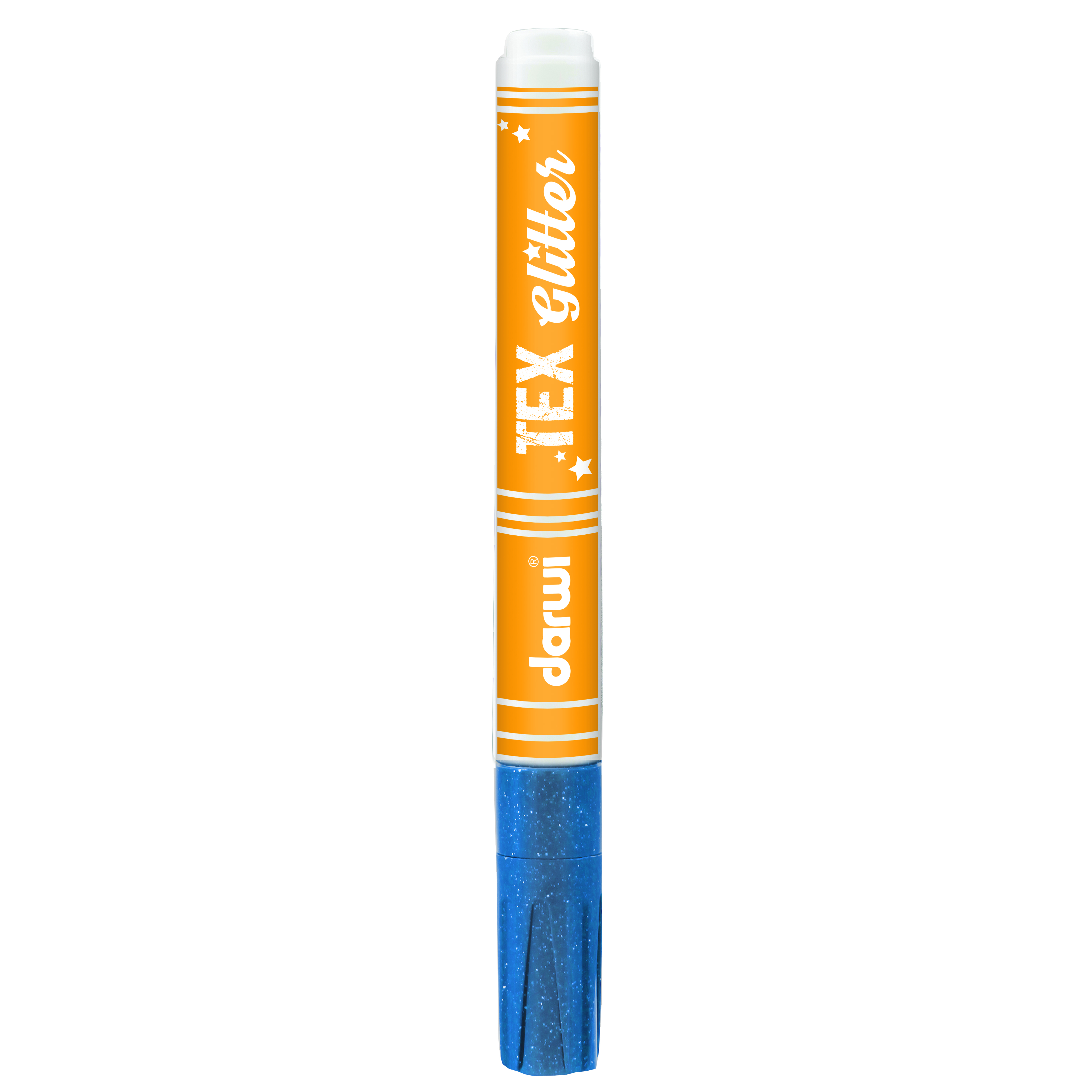 Darwi Textielmarker 3mm Glitter Blauw