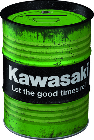 Nostalgic Art Spaarpot Olievat Kawasaki - Let The Good Times Roll