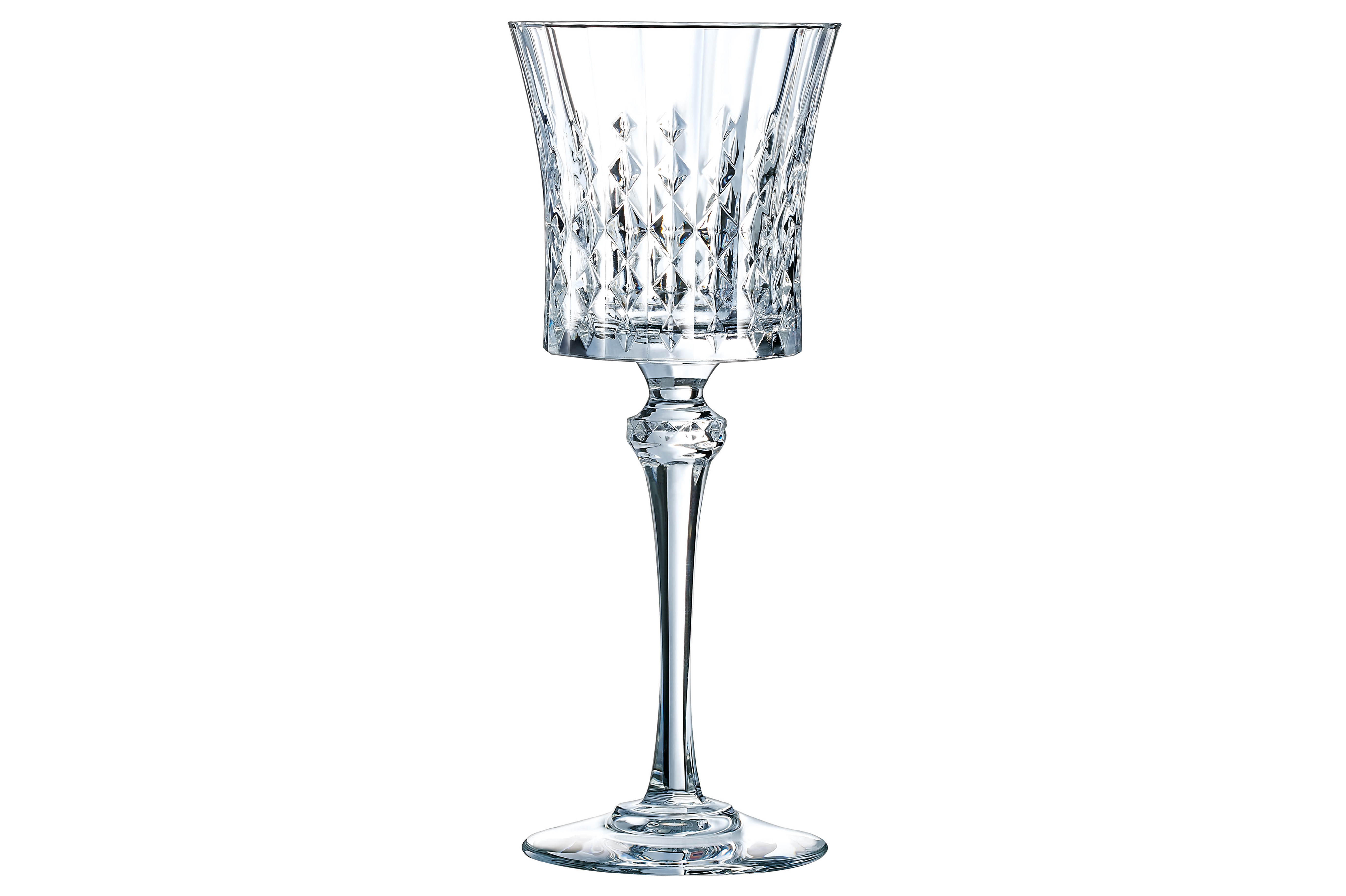 Cristal d'Arques Wijnglas Lady Diamond 19cl set 4 stuks - 8x20 cm